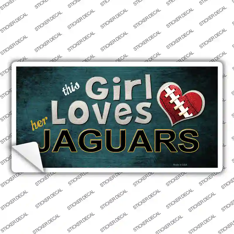 This Girl Loves Her Jaguars Novelty Sticker Decal