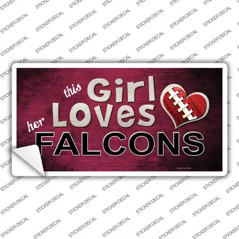 This Girl Loves Her Falcons Novelty Sticker Decal