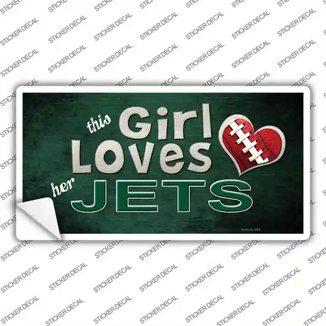 This Girl Loves Her Jets Novelty Sticker Decal