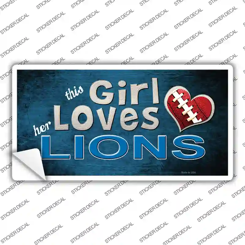 This Girl Loves Her Lions Novelty Sticker Decal