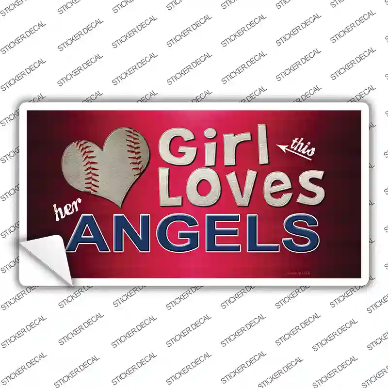 This Girl Loves Her Angels Novelty Sticker Decal