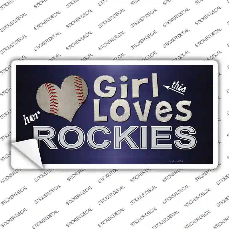 This Girl Loves Her Rockies Novelty Sticker Decal