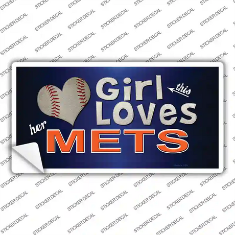 This Girl Loves Her Mets Novelty Sticker Decal