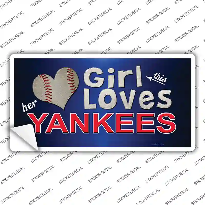 This Girl Loves Her Yankees Novelty Sticker Decal