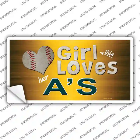 This Girl Loves Her Athletics Novelty Sticker Decal