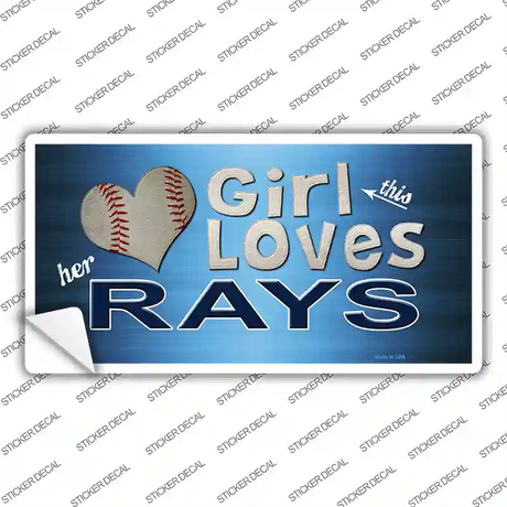 This Girl Loves Her Rays Novelty Sticker Decal