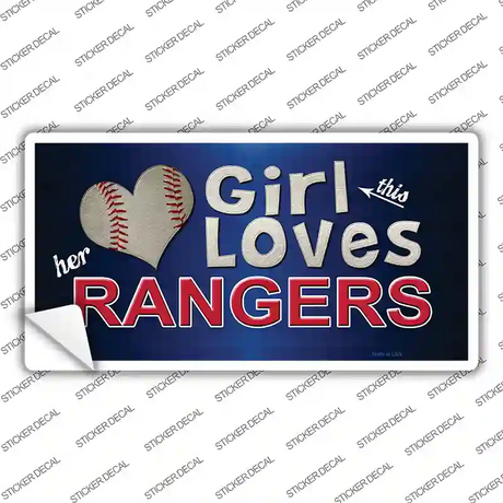 This Girl Loves Her Rangers Novelty Sticker Decal