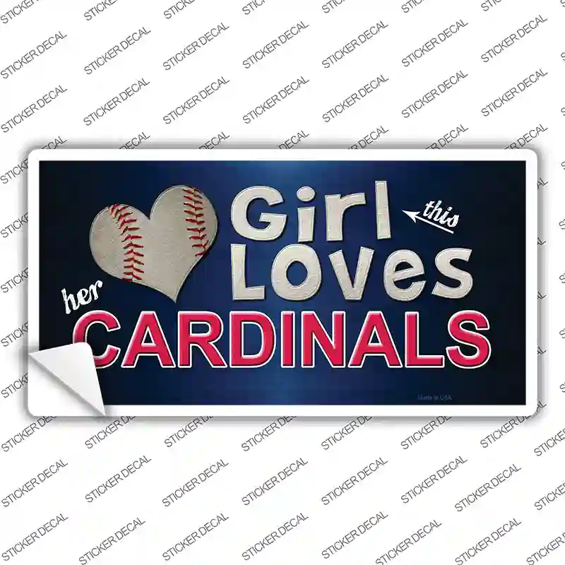 This Girl Loves Cardinals Novelty Sticker Decal