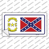 Confederate Flag North Carolina Novelty Sticker Decal