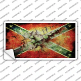 Confederate Flag Rusted Novelty Sticker Decal
