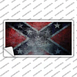 Confederate Flag Scratched Novelty Sticker Decal