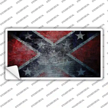 Confederate Flag Scratched Novelty Sticker Decal
