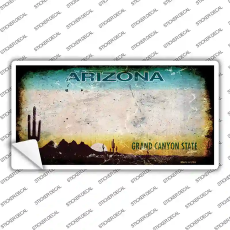 Arizona State Rusty Novelty Sticker Decal