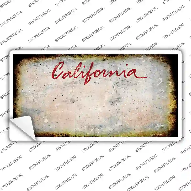 California State Rusty Novelty Sticker Decal