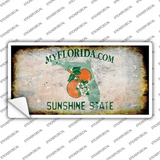 Florida State Rusty Novelty Sticker Decal