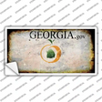 Georgia State Rusty Novelty Sticker Decal