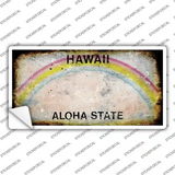Hawaii State Rusty Novelty Sticker Decal