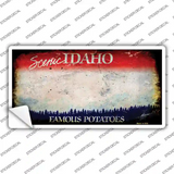 Idaho State Rusty Novelty Sticker Decal