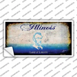 Illinois State Rusty Novelty Sticker Decal