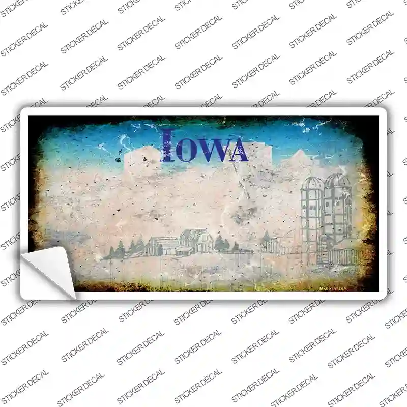 Iowa State Rusty Novelty Sticker Decal