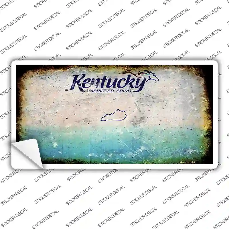 Kentucky State Rusty Novelty Sticker Decal