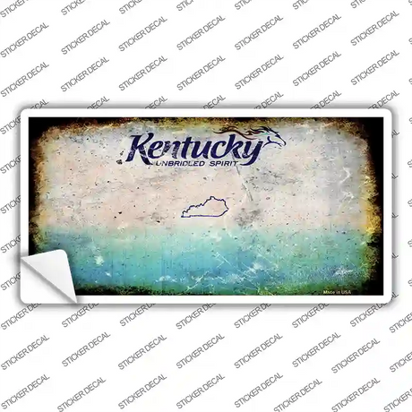 Kentucky State Rusty Novelty Sticker Decal