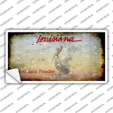 Louisiana State Rusty Novelty Sticker Decal