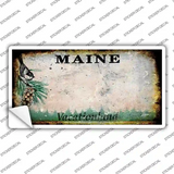 Maine State Rusty Novelty Sticker Decal