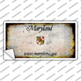 Maryland State Rusty Novelty Sticker Decal