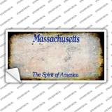 Massachusetts State Rusty Novelty Sticker Decal