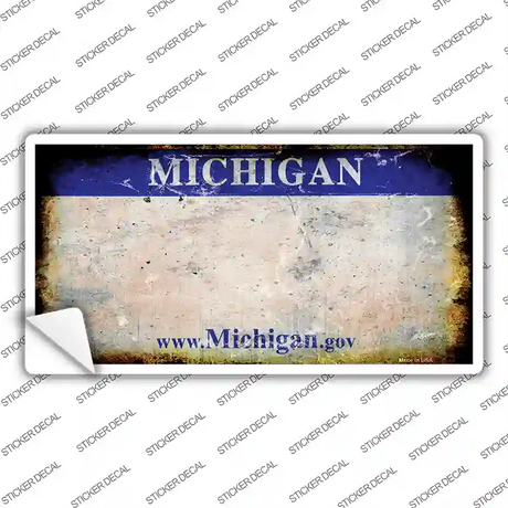 Michigan State Rusty Novelty Sticker Decal