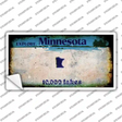 Minnesota State Rusty Novelty Sticker Decal