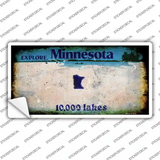 Minnesota State Rusty Novelty Sticker Decal