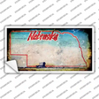 Nebraska State Rusty Novelty Sticker Decal