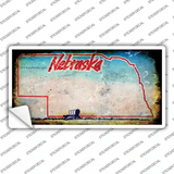 Nebraska State Rusty Novelty Sticker Decal