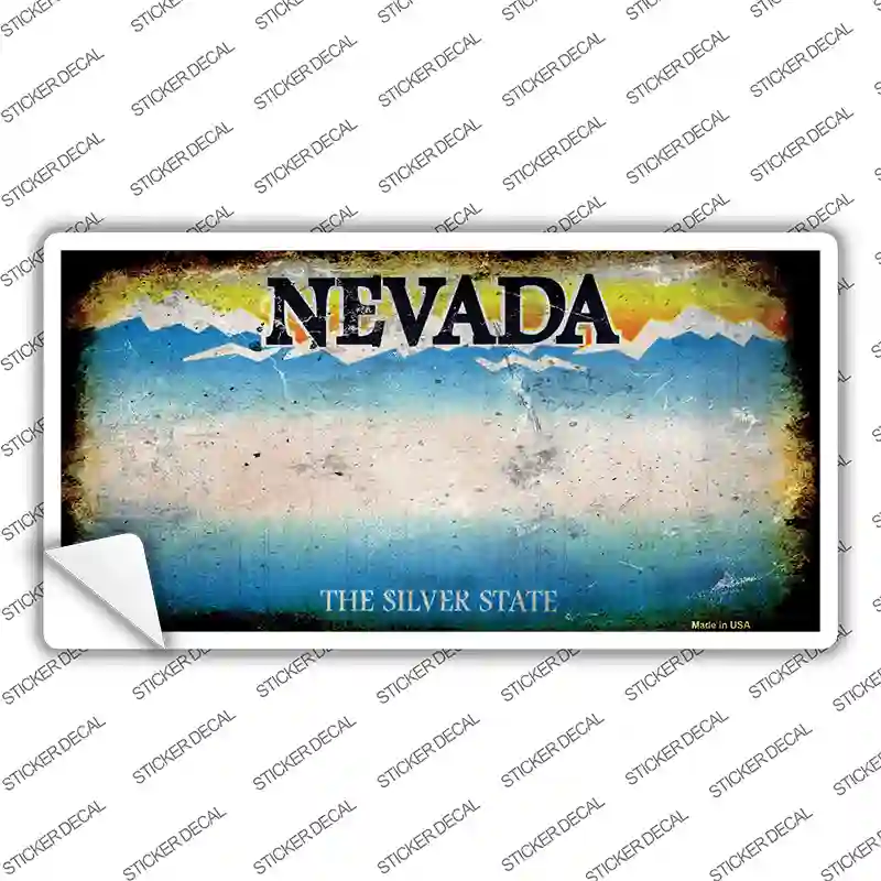 Nevada State Rusty Novelty Sticker Decal