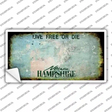 New Hampshire State Rusty Novelty Sticker Decal