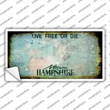 New Hampshire State Rusty Novelty Sticker Decal