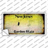 New Jersey State Rusty Novelty Sticker Decal