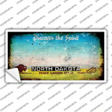 North Dakota State Rusty Novelty Sticker Decal