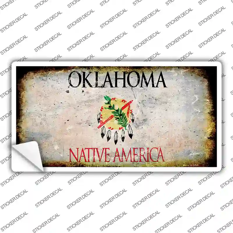 Oklahoma State Rusty Novelty Sticker Decal