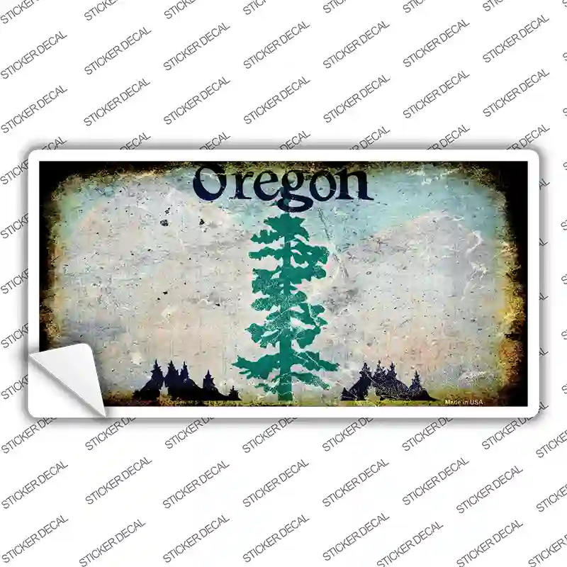 Oregon State Rusty Novelty Sticker Decal