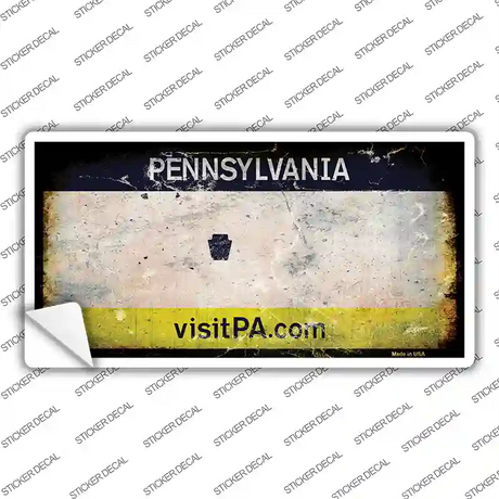 Pennsylvania State Rusty Novelty Sticker Decal