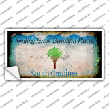 South Carolina State Rusty Novelty Sticker Decal