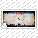 Texas State Rusty Novelty Sticker Decal