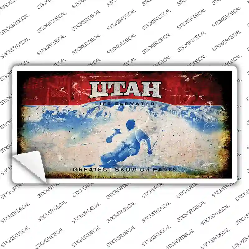 Utah State Rusty Novelty Sticker Decal