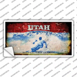 Utah State Rusty Novelty Sticker Decal