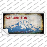 Washington State Rusty Background Novelty Sticker Decal