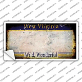 West Virginia State Rusty Novelty Sticker Decal