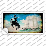 Wyoming State Rusty Novelty Sticker Decal